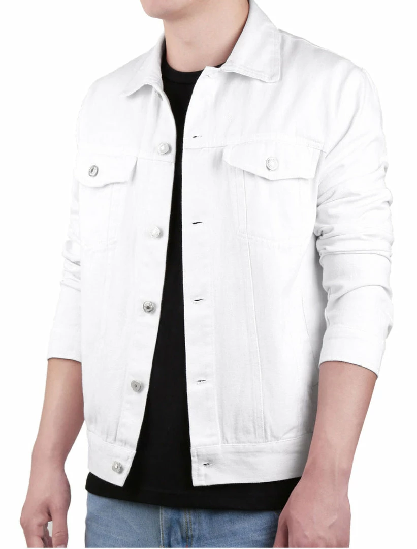 Allegra K Men's Jean Button Down Cotton Trucker Denim Jackets With Pockets 9 Allegra K Men's Jean Button Down Cotton Trucker Denim Jackets With Pockets