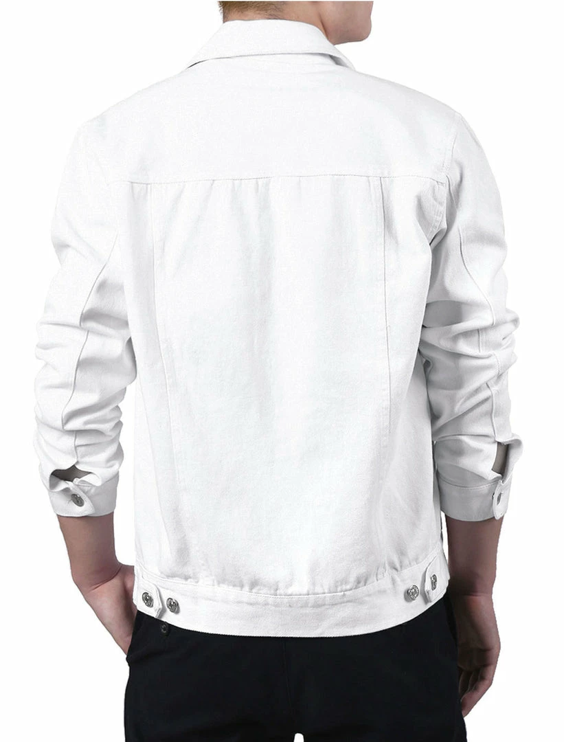 Allegra K Men's Jean Button Down Cotton Trucker Denim Jackets With Pockets 10 Allegra K Men's Jean Button Down Cotton Trucker Denim Jackets With Pockets