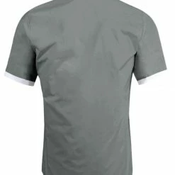 Allegra K Men's Contrast Collar Short Sleeve Slim Fit Casual Button Down Shirt