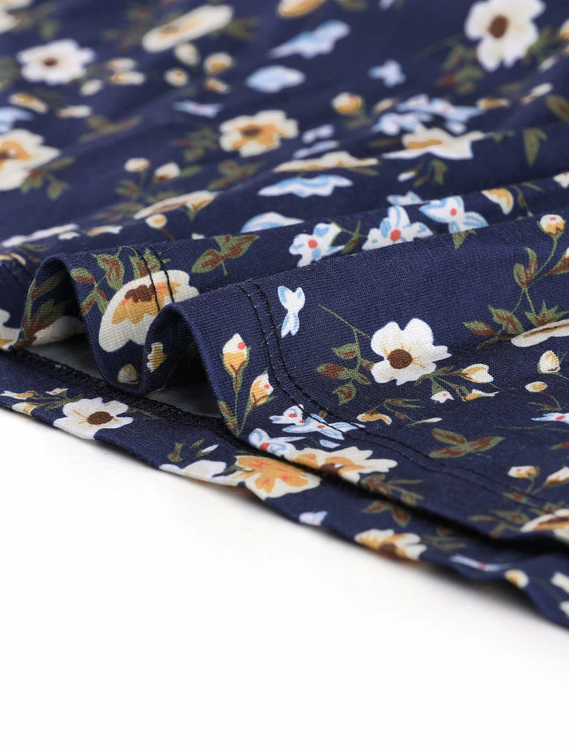 Allegra K Women's Summer Sundress V Neck Tie Front Puff Sleeves Floral Short Mini Dress 10 Allegra K Women's Summer Sundress V Neck Tie Front Puff Sleeves Floral Short Mini Dress