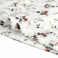 Allegra K Women's Floral Bishop Long Sleeves Round Neck Casual Blouse Top