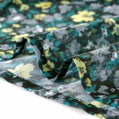 Allegra K Women's Collar Button Down Floral Long Sleeve Ruffled Shirt