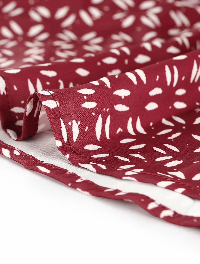 Allegra K Women's Dot Printed Tie Neck Button Down Belt Vintage Dress 10 Allegra K Women's Dot Printed Tie Neck Button Down Belt Vintage Dress