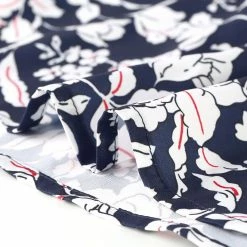 Allegra K Boho Floral Printed Shirts V Neck Pussy-Bow Blouse Top Women