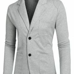 Allegra K 1310-X01 Men Notched Lapel Solid Color Pockets Front Long Sleeve Knit Blazer Coats & Outerwear 71 Allegra K 1310-X01 Men Notched Lapel Solid Color Pockets Front Long Sleeve Knit Blazer Coats & Outerwear