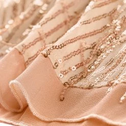 Allegra K Women's Sequin Sleeveless V Neck Above Knee Fringe Shift Party Dress