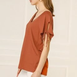 Allegra K Women's V Neck Raglan Short Sleeve Casual Loose Top Cotton T Shirts 13 Allegra K Women's V Neck Raglan Short Sleeve Casual Loose Top Cotton T Shirts