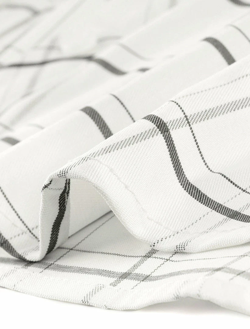 Allegra K Women's Casual Plaid Roll-up 3/4 Sleeve Loose Classic Button Down Shirt 8 Allegra K Women's Casual Plaid Roll-up 3/4 Sleeve Loose Classic Button Down Shirt