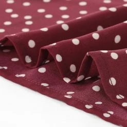 Allegra K Women's Ruffle Polkd Dots Stand Collar Short Sleeve Blouse Tops