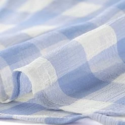 Allegra K Women's Checkered Plaid V-Neck Button Flutter Sleeve Mini Dress