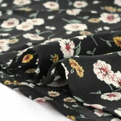 Allegra K Women's Floral Print A-Line V Neck Ruffle Dress