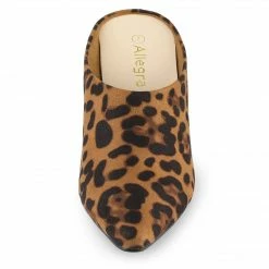 Allegra K Women's Pointed Toe Slip On Block Heel Slide Mules Shoes