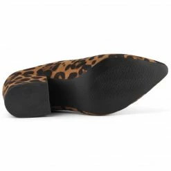 Allegra K Women's Pointed Toe Slip On Block Heel Slide Mules Shoes