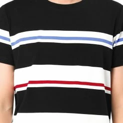 Allegra K Men's Tees Color Block Striped Crewneck Short Sleeve T Shirts