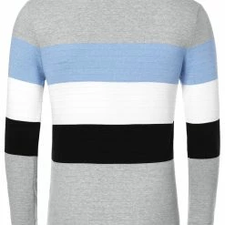 Allegra K Tops Men's Father's Day Basic Color Block Crew Neck Casual Pullover Long Sleeve Tees 104 Allegra K Tops Men's Father's Day Basic Color Block Crew Neck Casual Pullover Long Sleeve Tees