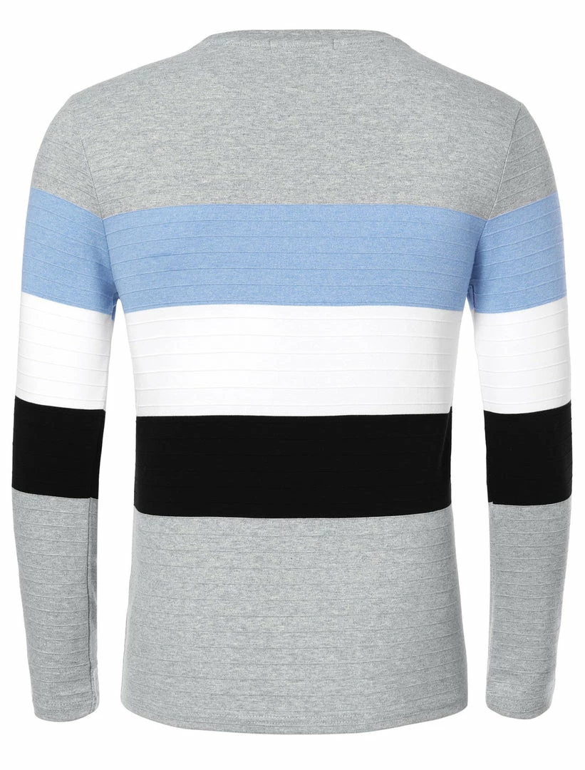 Allegra K Tops Men's Father's Day Basic Color Block Crew Neck Casual Pullover Long Sleeve Tees 46 Allegra K Tops Men's Father's Day Basic Color Block Crew Neck Casual Pullover Long Sleeve Tees