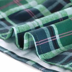 Allegra K Women's Plaid Ruffle Dress Raglan Sleeve Tie Waist Belted Dresses