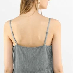 Allegra K Women's Shiny Sundress Party Club Tiered Spaghetti Strap Dress 12 Allegra K Women's Shiny Sundress Party Club Tiered Spaghetti Strap Dress