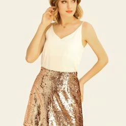 Allegra K Women's Sequin Sparkle Skirts Above Knee Party Mini Bodycon Pencil Skirt 12 Allegra K Women's Sequin Sparkle Skirts Above Knee Party Mini Bodycon Pencil Skirt