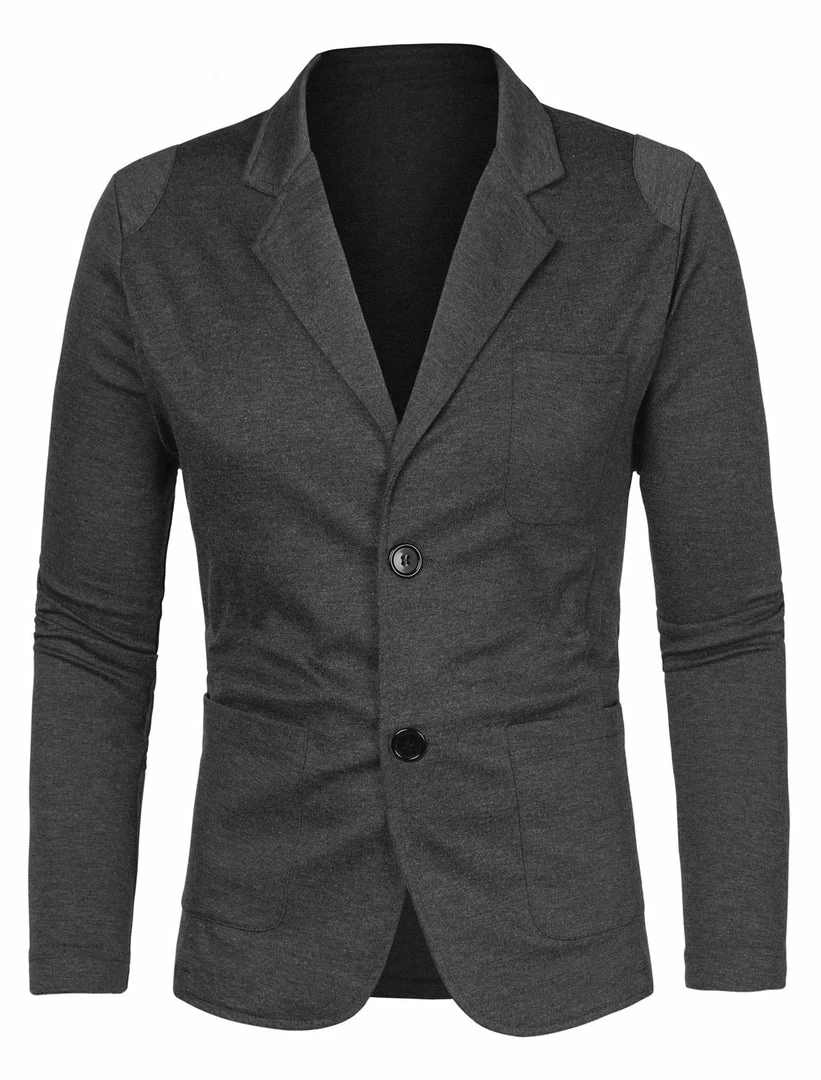 Allegra K 1310-X01 Men Notched Lapel Solid Color Pockets Front Long Sleeve Knit Blazer Coats & Outerwear 12 Allegra K 1310-X01 Men Notched Lapel Solid Color Pockets Front Long Sleeve Knit Blazer Coats & Outerwear