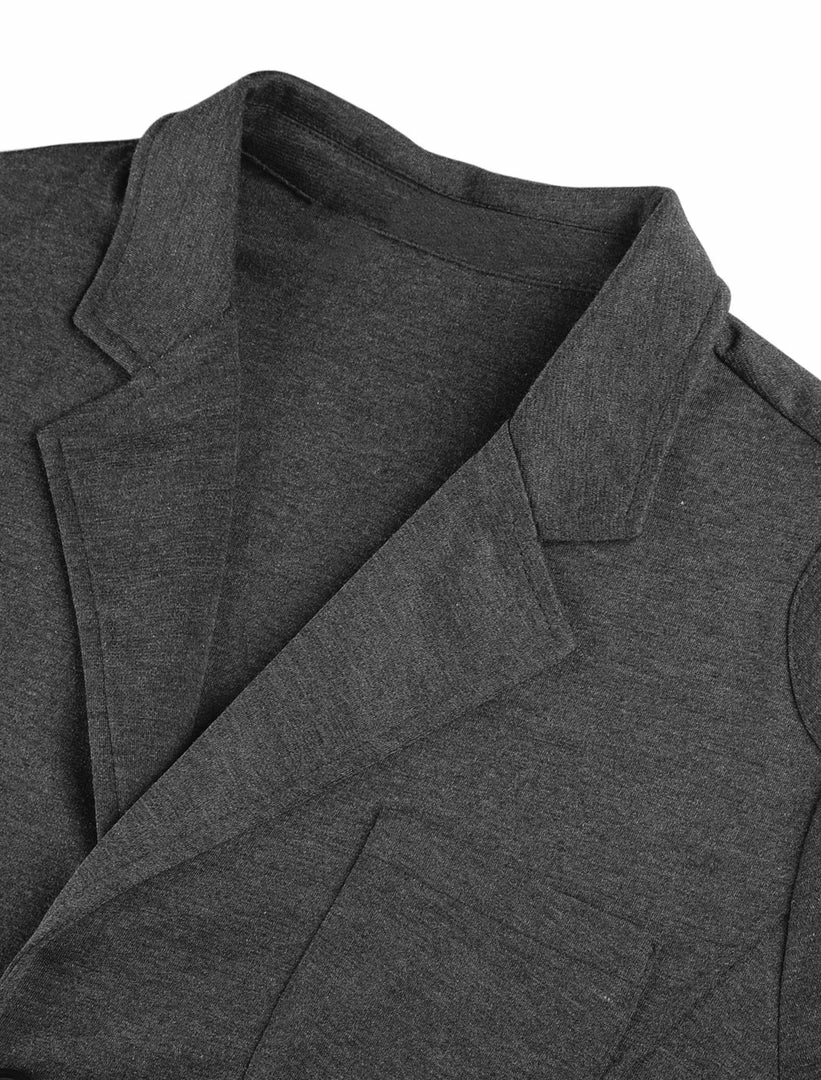 Allegra K 1310-X01 Men Notched Lapel Solid Color Pockets Front Long Sleeve Knit Blazer Coats & Outerwear 14 Allegra K 1310-X01 Men Notched Lapel Solid Color Pockets Front Long Sleeve Knit Blazer Coats & Outerwear