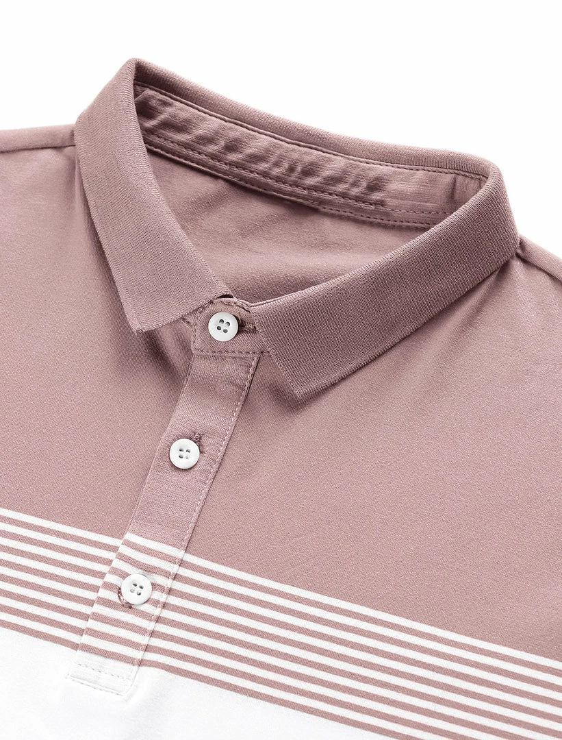 Allegra K Men's Tees Summer Regular Fit Color Block Striped Short Sleeve Golf Polo Shirts 11 Allegra K Men's Tees Summer Regular Fit Color Block Striped Short Sleeve Golf Polo Shirts