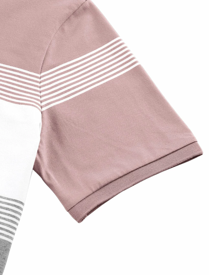 Allegra K Men's Tees Summer Regular Fit Color Block Striped Short Sleeve Golf Polo Shirts 12 Allegra K Men's Tees Summer Regular Fit Color Block Striped Short Sleeve Golf Polo Shirts