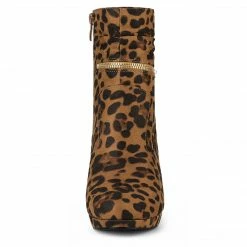 Allegra K Women's Ankle Zip Platform High Heel Mid Calf Boots Shoes 43 Allegra K Women's Ankle Zip Platform High Heel Mid Calf Boots Shoes