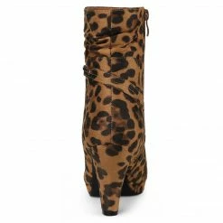 Allegra K Women's Ankle Zip Platform High Heel Mid Calf Boots Shoes 44 Allegra K Women's Ankle Zip Platform High Heel Mid Calf Boots Shoes