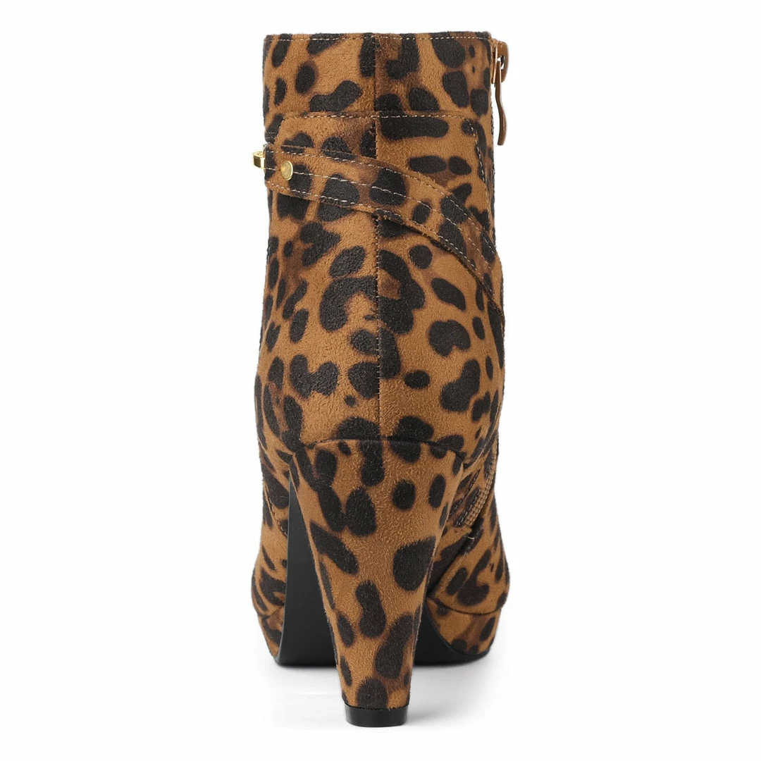 Allegra K Shoes Women's Slip On Zip Round Toe Heel Ankle Boots 12 Allegra K Shoes Women's Slip On Zip Round Toe Heel Ankle Boots