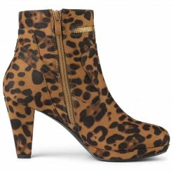 Allegra K Shoes Women's Slip On Zip Round Toe Heel Ankle Boots 49 Allegra K Shoes Women's Slip On Zip Round Toe Heel Ankle Boots