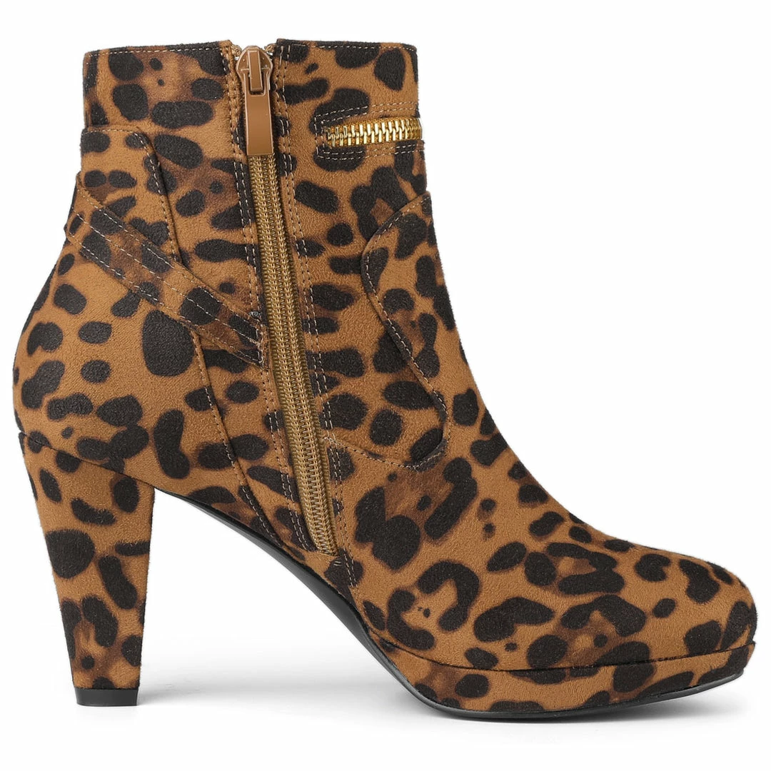 Allegra K Shoes Women's Slip On Zip Round Toe Heel Ankle Boots 15 Allegra K Shoes Women's Slip On Zip Round Toe Heel Ankle Boots