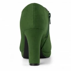 Allegra K Women's Platform Round Toe Chunky Heel Ankle Booties 34 Allegra K Women's Platform Round Toe Chunky Heel Ankle Booties