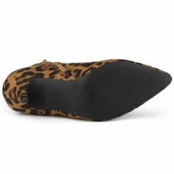 Allegra K Women's Pointed Toe Side Zip Stiletto Heel Ankle Booties