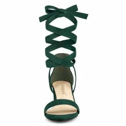 Allegra K Shoes Women's Open Toe Block Heel Lace Up Sandals 25 Allegra K Shoes Women's Open Toe Block Heel Lace Up Sandals
