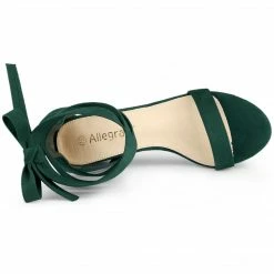 Allegra K Shoes Women's Open Toe Block Heel Lace Up Sandals 27 Allegra K Shoes Women's Open Toe Block Heel Lace Up Sandals