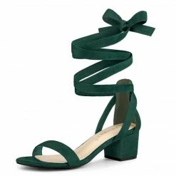 Allegra K Shoes Women's Open Toe Block Heel Lace Up Sandals 24 Allegra K Shoes Women's Open Toe Block Heel Lace Up Sandals