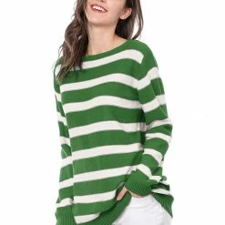 Allegra K Long Sleeves Drop Shoulder Loose Striped Sweater Women 49 Allegra K Long Sleeves Drop Shoulder Loose Striped Sweater Women