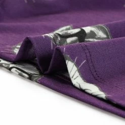 Allegra K Short Sleeve Contrast Trim Cartoon Cat Print T-Shirt Women