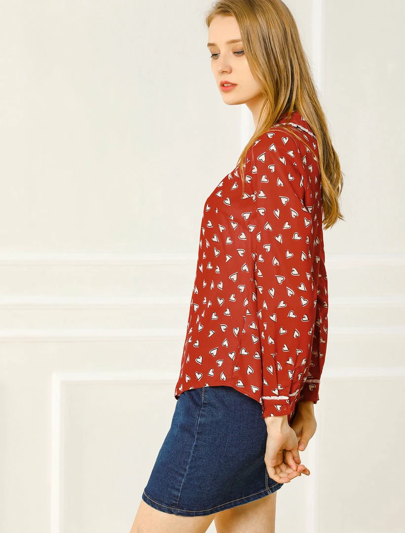 Allegra K Ruffle Peter Pan Collar Long Sleeve Sweet Casual Blouse 18 Allegra K Ruffle Peter Pan Collar Long Sleeve Sweet Casual Blouse