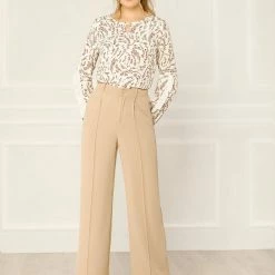 Allegra K Women's Ruffle Trim Long Sleeve Vintage Tops Keyhole Neck Floral Blouse