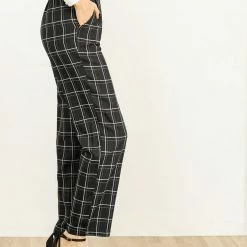 Allegra K Women's Plaid Trousers Pockets Straight Leg Pants 67 Allegra K Women's Plaid Trousers Pockets Straight Leg Pants