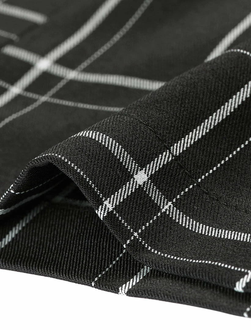 Allegra K Women's Plaid Trousers Pockets Straight Leg Pants 33 Allegra K Women's Plaid Trousers Pockets Straight Leg Pants