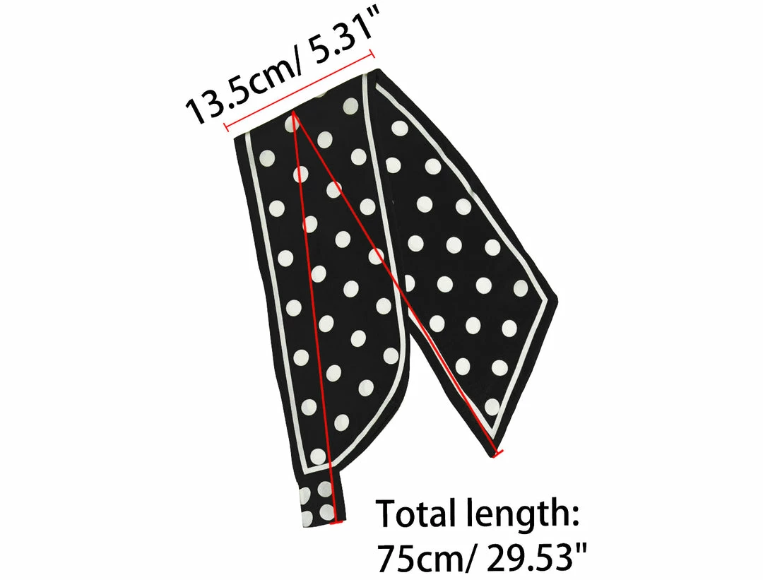 Allegra K Women Polka Dots Bevel Small Skinny Scarf Oblique Neck Scarves Double-Sided Neckerchief 25 Allegra K Women Polka Dots Bevel Small Skinny Scarf Oblique Neck Scarves Double-Sided Neckerchief