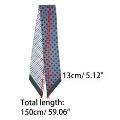 Allegra K Accessories Women Polka Dot Skinny Scarf Neck Scarves Double Sided Print Neckerchief Hairband