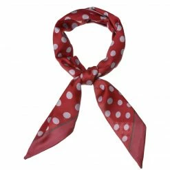 Allegra K Accessories Women Polka Dot Skinny Scarf Neck Scarves Double Sided Print Neckerchief Hairband