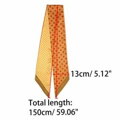 Allegra K Accessories Women Polka Dot Skinny Scarf Neck Scarves Double Sided Print Neckerchief Hairband