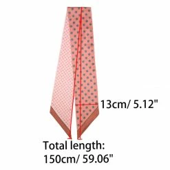 Allegra K Accessories Women Polka Dot Skinny Scarf Neck Scarves Double Sided Print Neckerchief Hairband