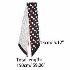 Allegra K Women Flower Floral Skinny Scarf Neck Scarves Double Sided Neckerchief Headbands