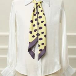 Allegra K Women Flower Floral Skinny Scarf Neck Scarves Double Sided Neckerchief Headbands